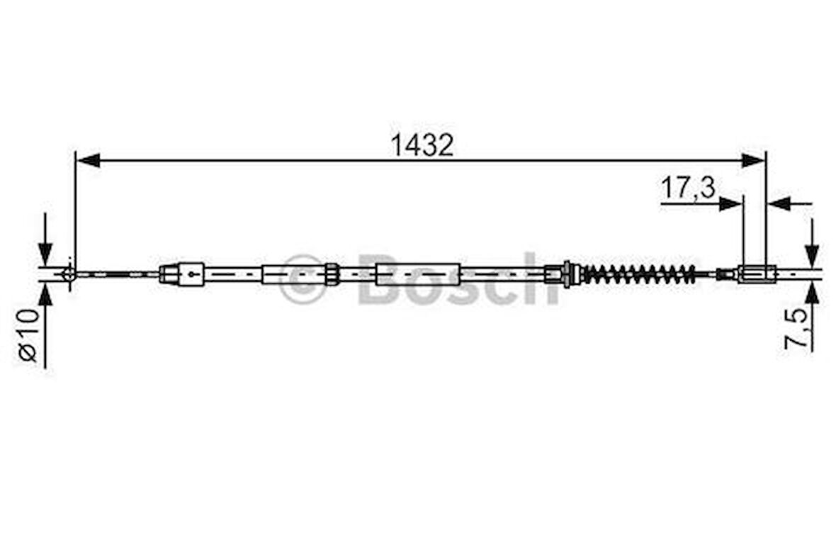 Bosch 1987482034 El Fren Teli Arka Sağ Sol Crafter Sprinter (5 Ton) (Çift Teker) 06 09 (1432 1112) A9064203185