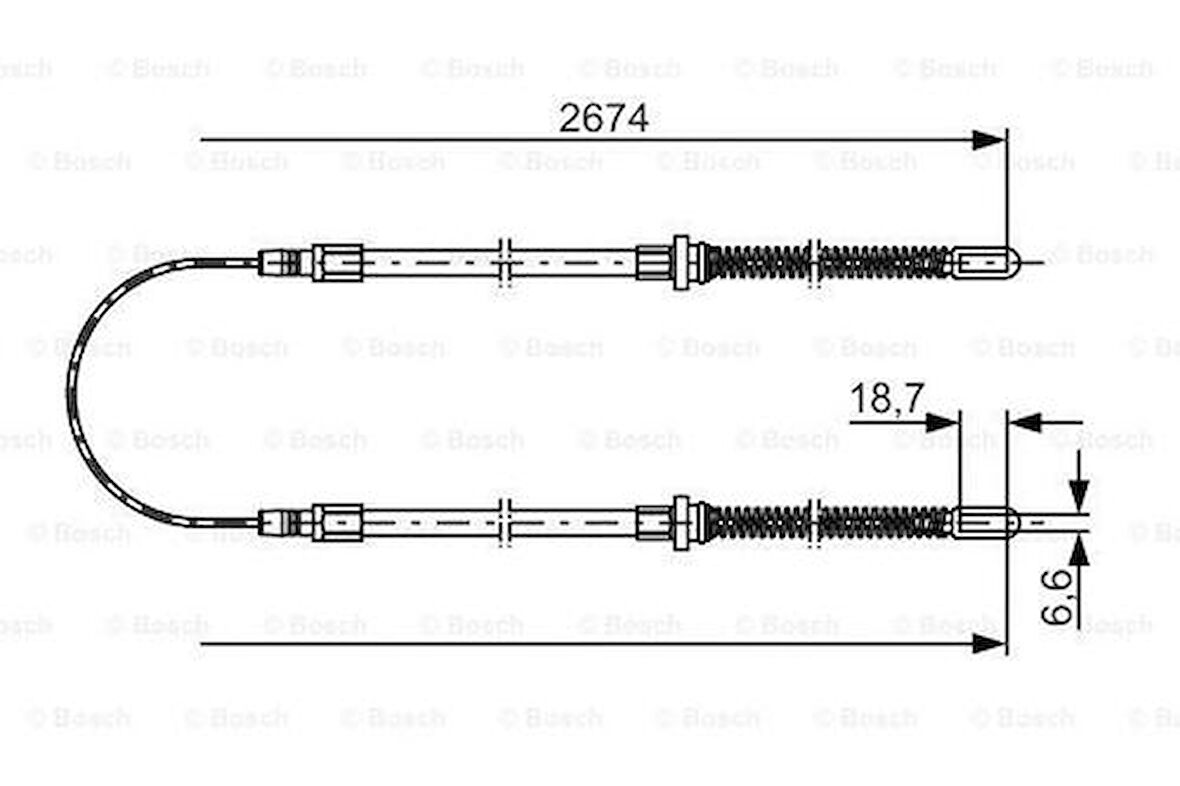 Bosch 1987482148 El Fren Teli Orta Daily 99-07 2665mm 351095 99434589