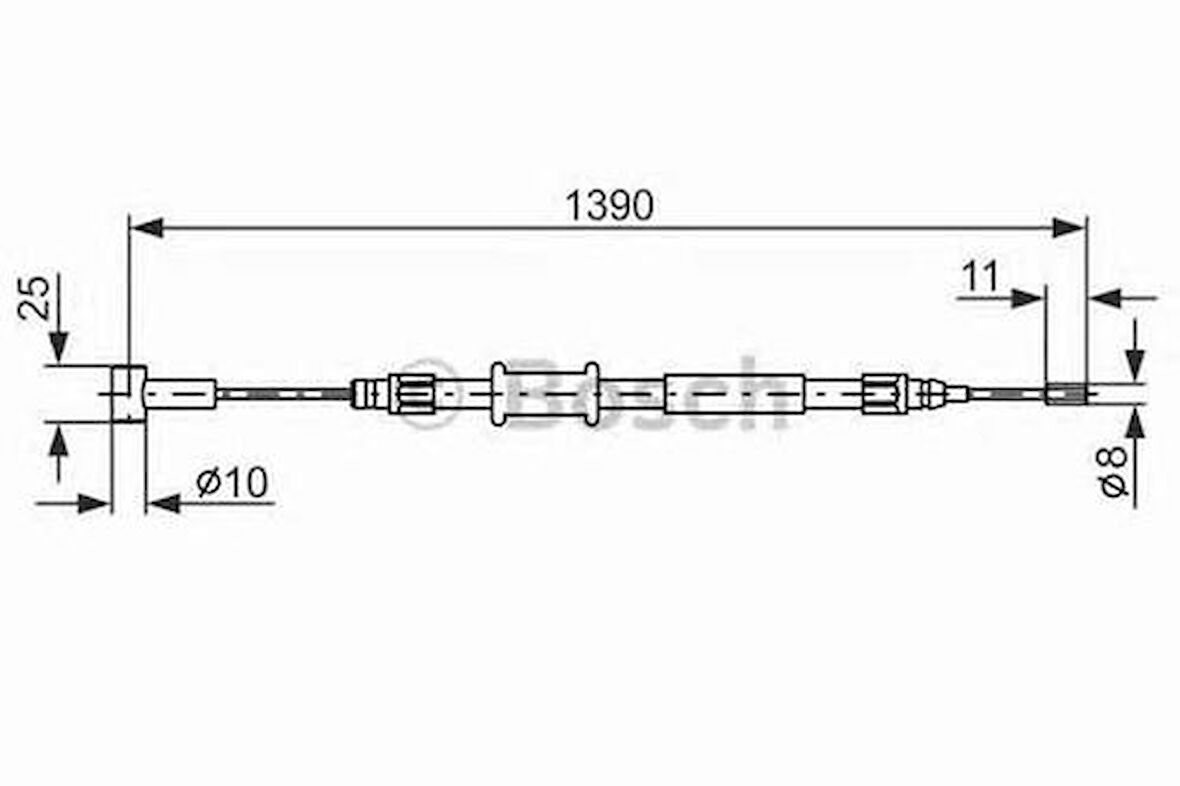 Bosch 1987482213 El Fren Teli Arka Sağ Sol Jumper III Ducato III Boxer III 06-1390mm 1075mm 3 3.3 3.5 Ton 1341031080