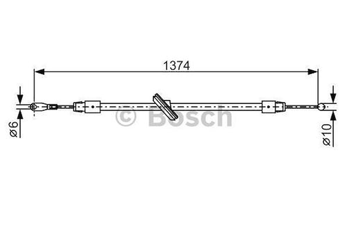 Bosch 1987482312 El Fren Teli Ön Crafter Sprinter 906 (Dingil Mesafesi 3250mm) 06-(1374mm 271) A9064202885