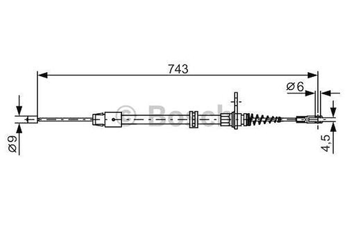 Bosch 1987482329 Fren Halatı Arka (Park Freni) X218 12-17 C218 11-17 W212 09-15 S212 09-15 A2124200185