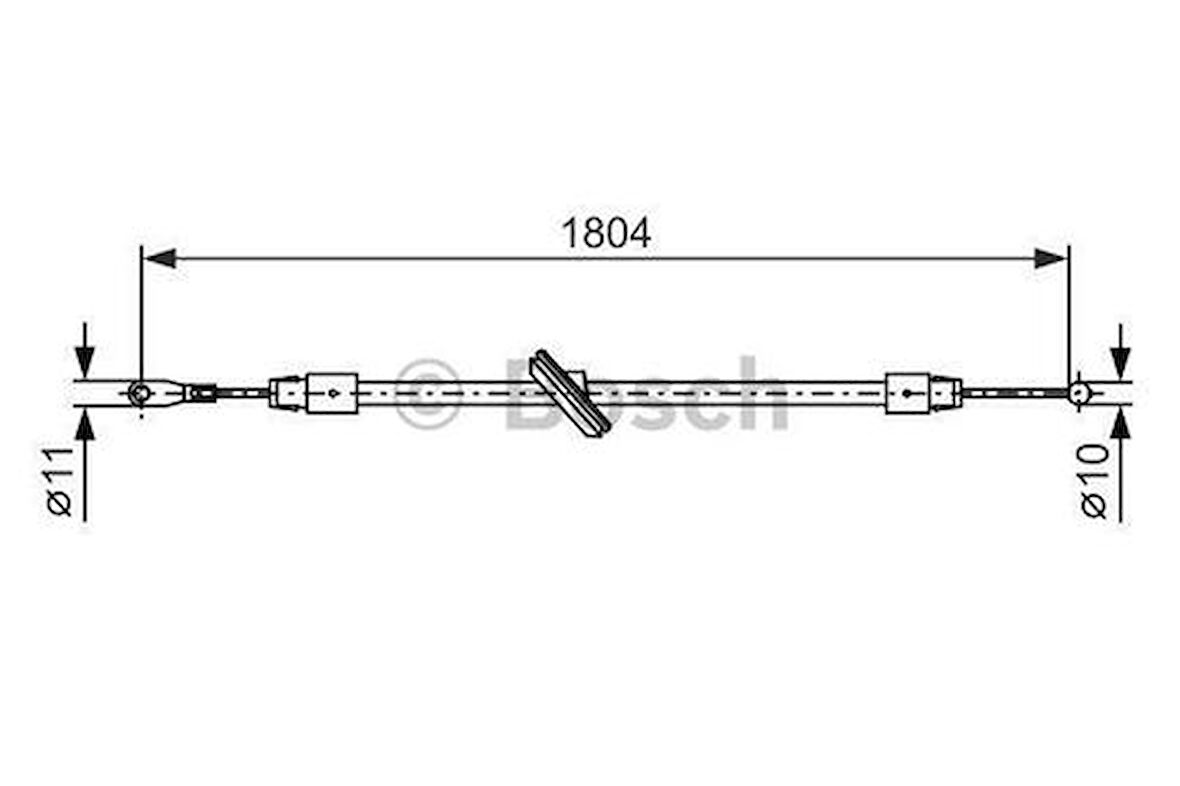 Bosch 1987482380 El Fren Teli Ön Sprinter (Dingil Mesafesi 3665mm) 06-(1805 306) A9064203885