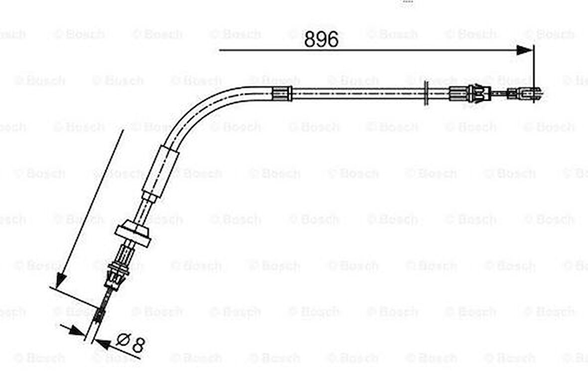 Bosch 1987482543 El Fren Teli Önden Çeker Tourneo Custom 12- BK212853BC