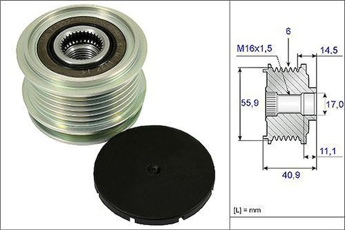 Bosch F00M599534 Alternatör Gergi Rulmanı Passat-Golf III-IV 1.9TDI-Caddy III 1.7SDI-1.9TDI F00M147801 022903119C