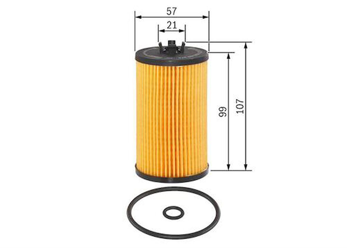 Bosch F026407074 Yağ Filtresi Astra Classic 99>02 Astra J 13> Astra K 15> Insıgnıa A Insıgnıa B Merıva B Mokka X Mokka 14> B16Dte B16Dth B16Dtl