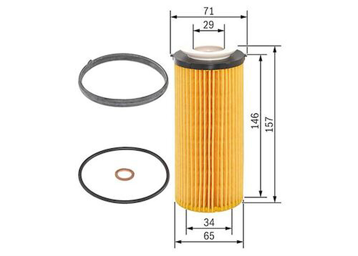 Bosch F026407094 Yağ Filtresi BMW E90 E92 E93 F10 F01 E70 E70 11427808443