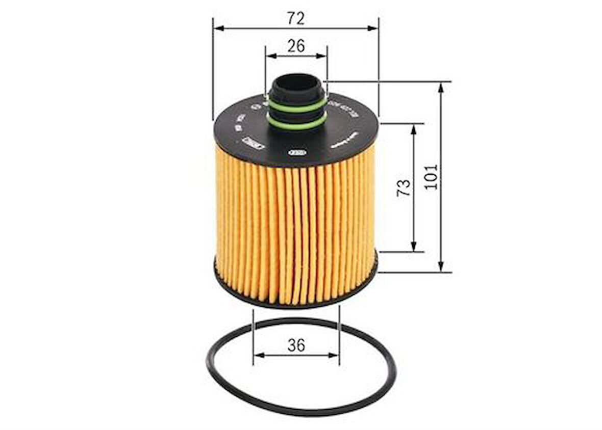 Bosch F026407108 Yağ Filtresi Doblo III Linea Giulietta Mito 500L Egea 1.6 2.0 Multijet 71751128