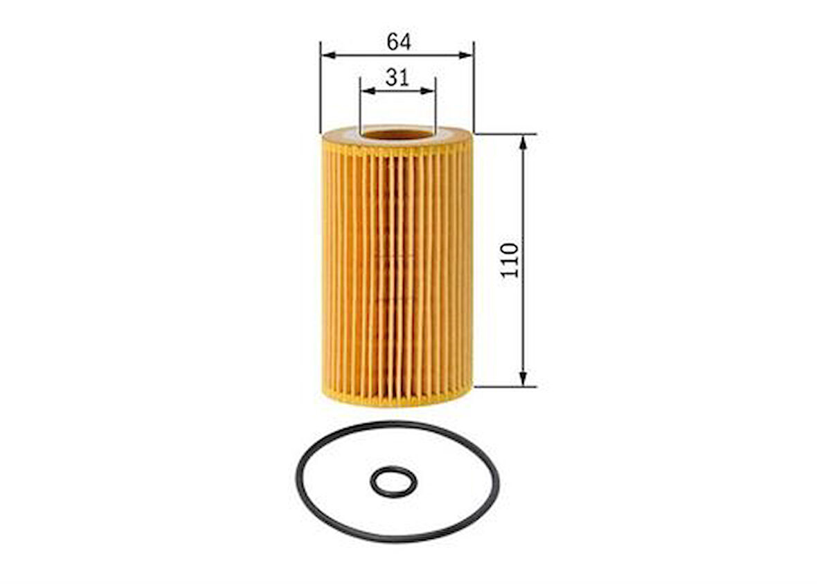 Bosch F026407112 Yağ Filtresi Mercedes Om651 W176 14>18 W246 14>18 W204 08>14 W205 14>18 C205 15>18 C117 13>19 W212 09>16 W447 14> Sprinter 906 907 910 09>-Land Rover Range III IV Sport 4.3
