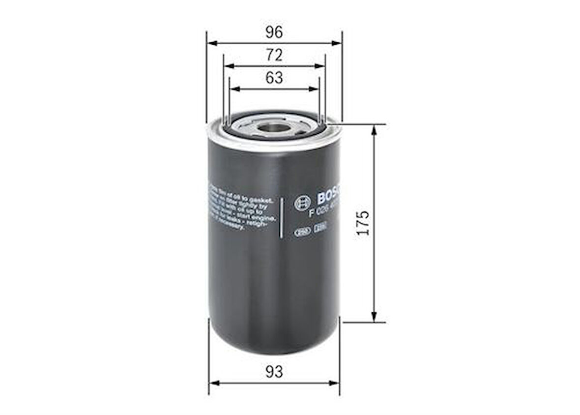 Bosch F026407113 Yağ Filtresi