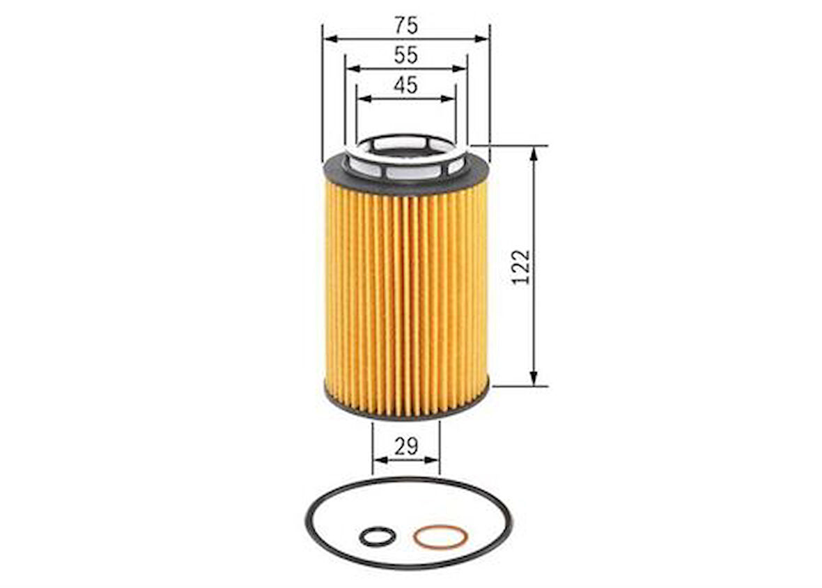 Bosch F026407158 Yağ Filtresi BMW N63 F01 F10 G30 F12 F06 G11 G15 F15 G05 F06 E71 E70 11427583220