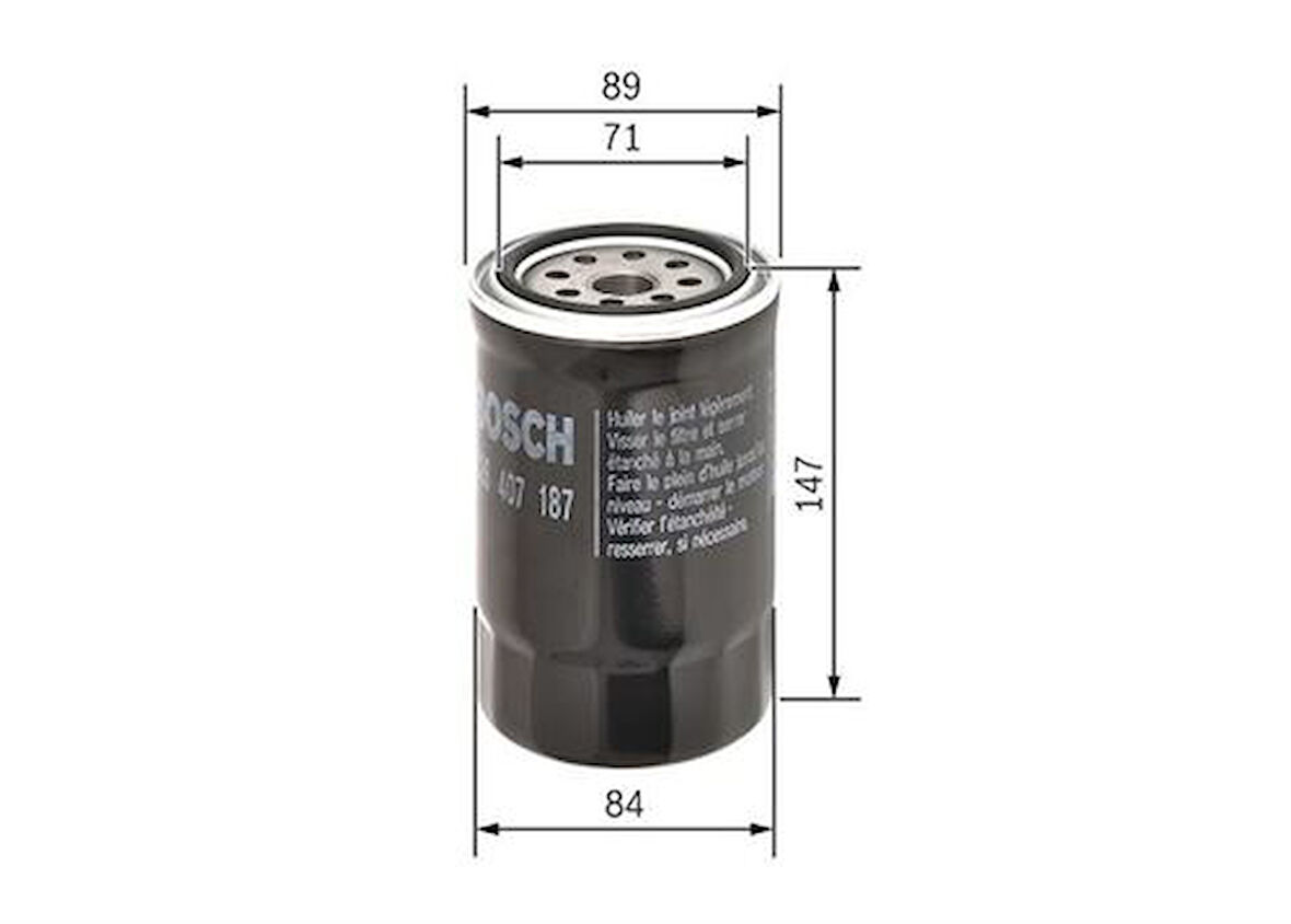 Bosch F026407187 Yağ Filtresi 2631027420