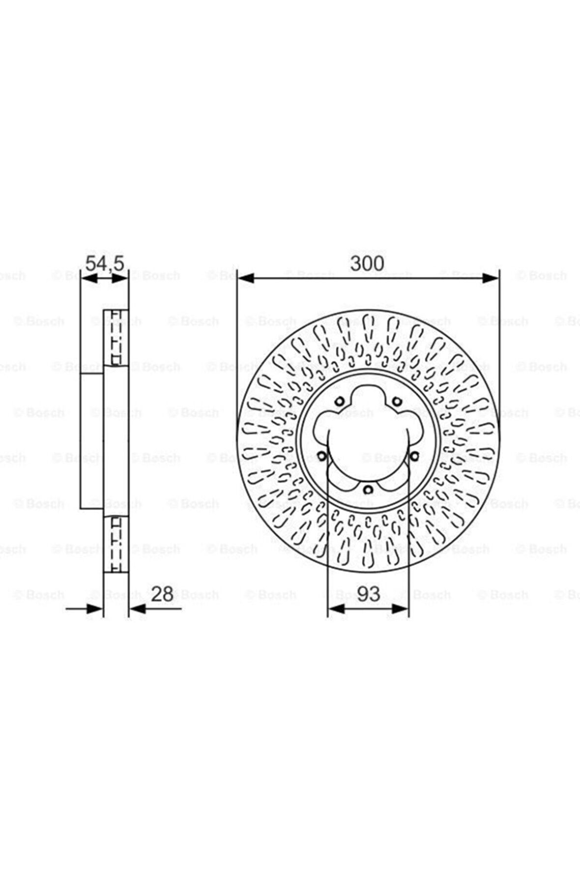 Fren Diski On (a.çeker) 300mm (ford: Transit V347 2.4 Tdci 06-14) - Bos-0986479b11