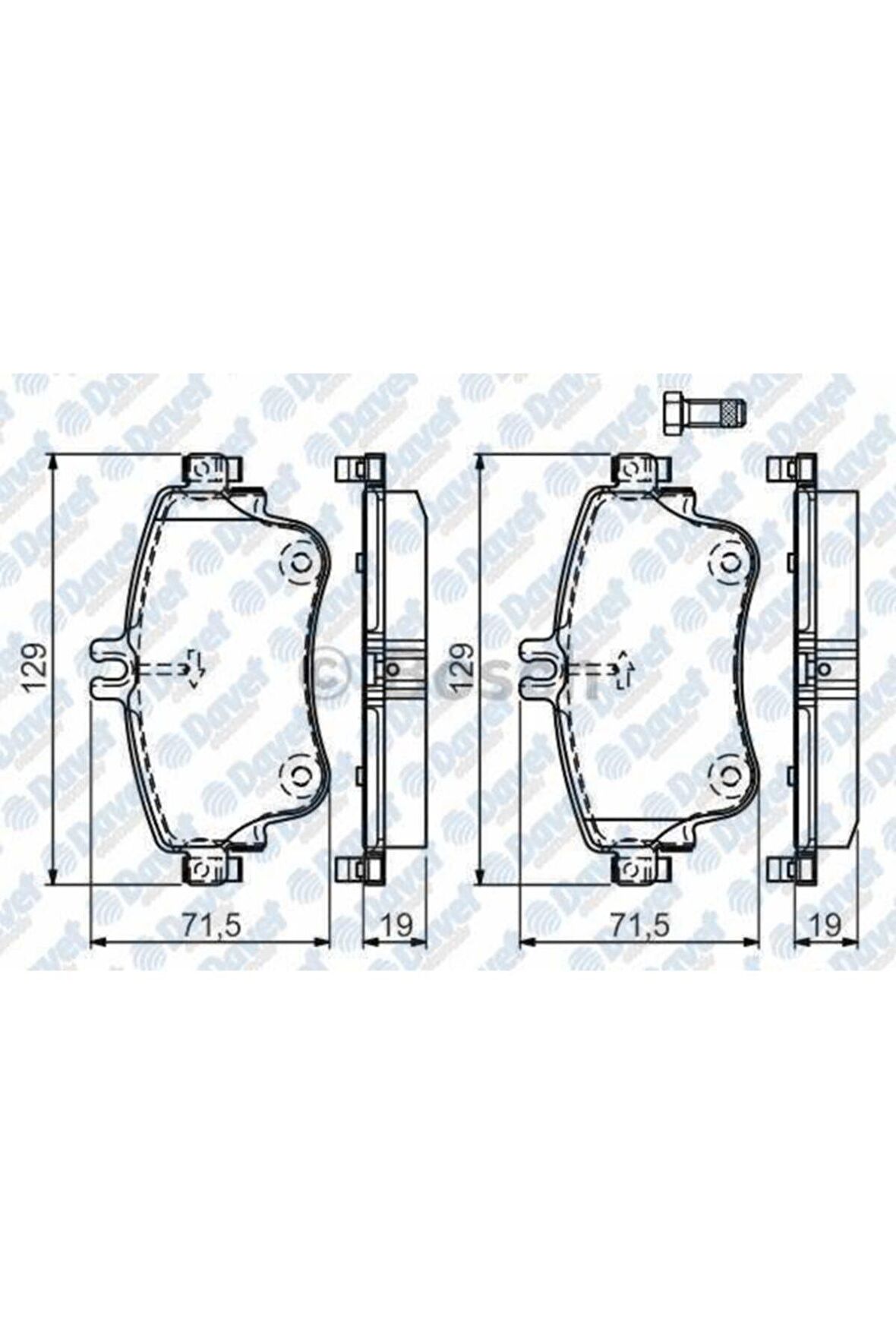 Fren Balatası On Mb W276 A-serısı A180 A180cdı 12 E.no:0986tb3194