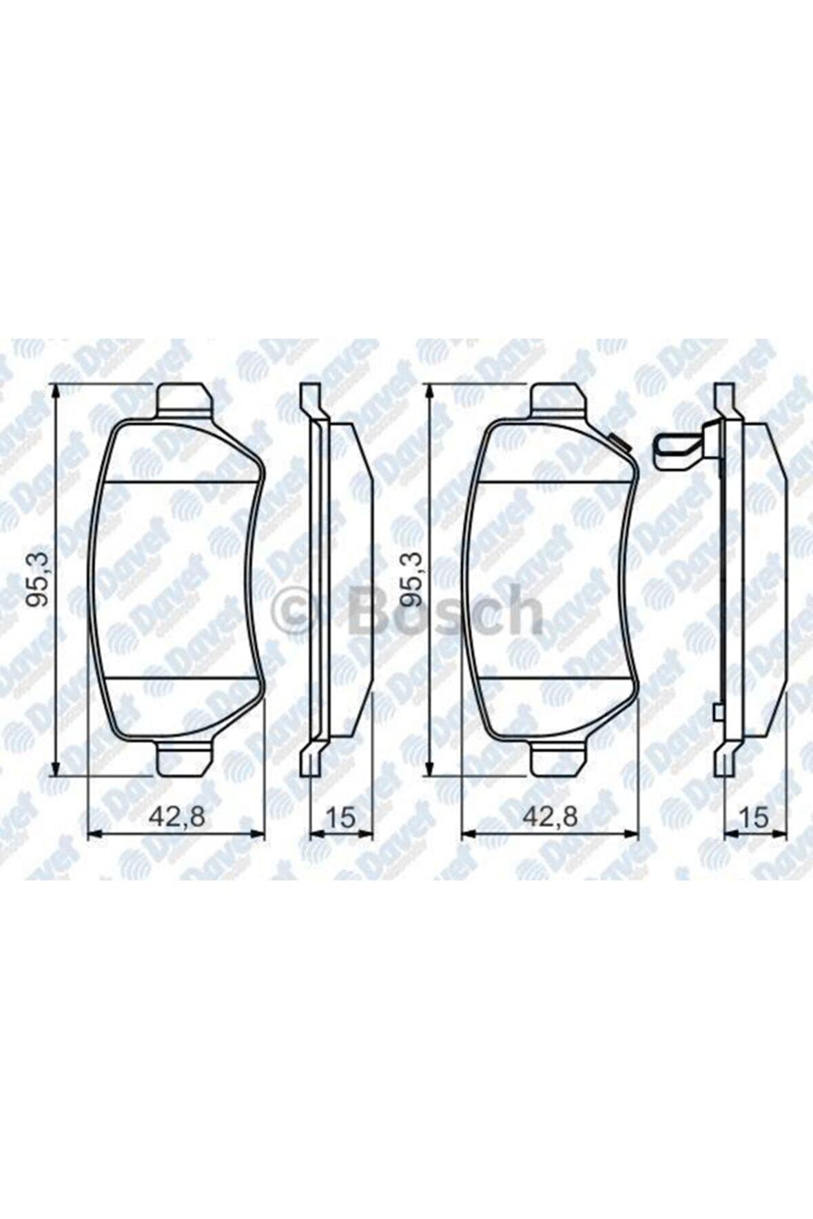 Fren Balatası Arka E:0986tb2845 23417 Astra G 08/00-02/04 Astra H 03/04- Corsa C