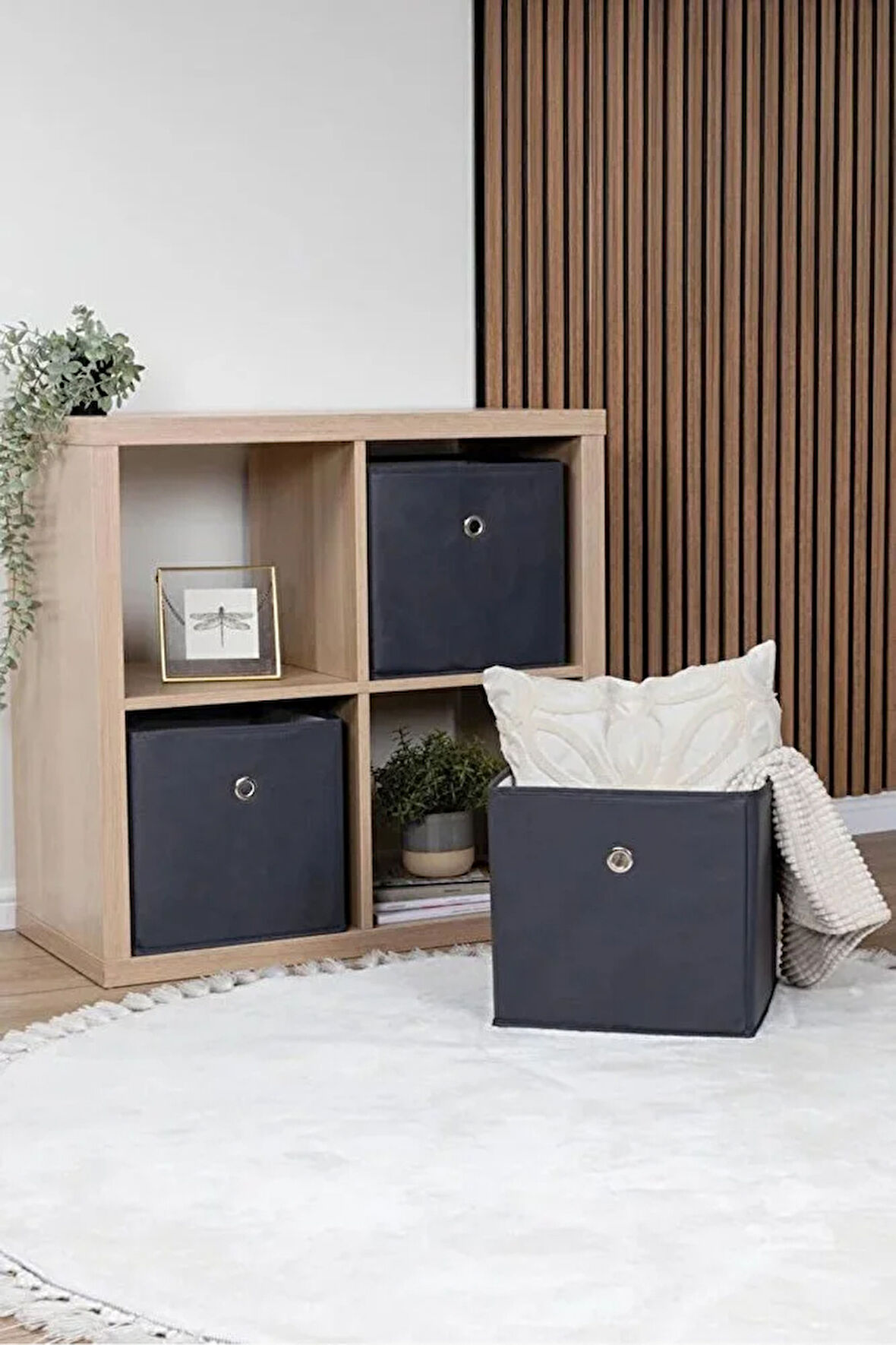 (4 adet)Dolap Içi Çamaşır Oyuncak Düzenleyici Kapaksız Saklama Kutusu Organizer 30x30x30