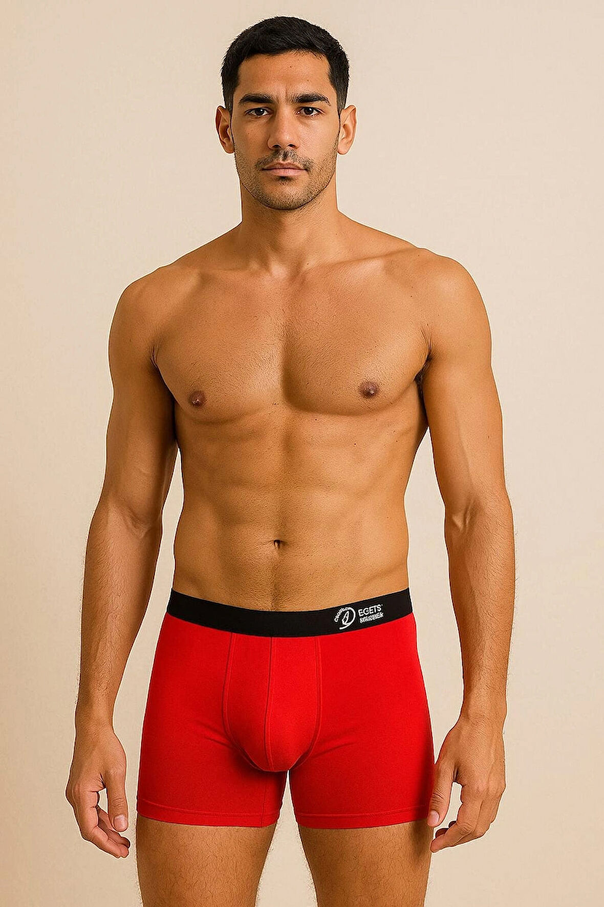 Eces Design MODAL yüksek hava geçirgenliği  Spor Antibakteriyel Kasık Izsiz Erkek Boxer 2 Parça 1004