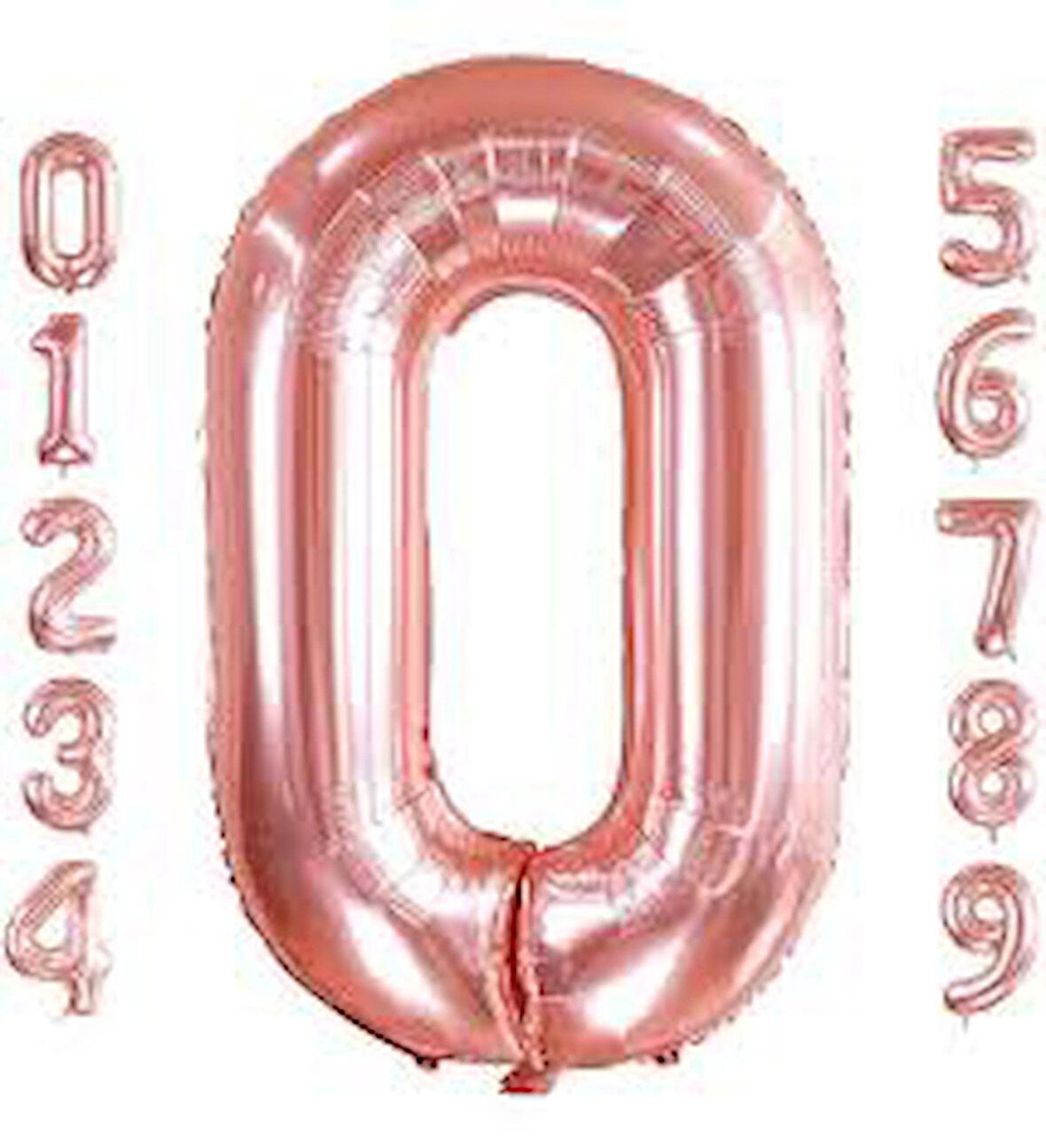 Benim Marifetlerim 0 Rakamı Rose Gold Folyo Balon 16 inch 40 cm