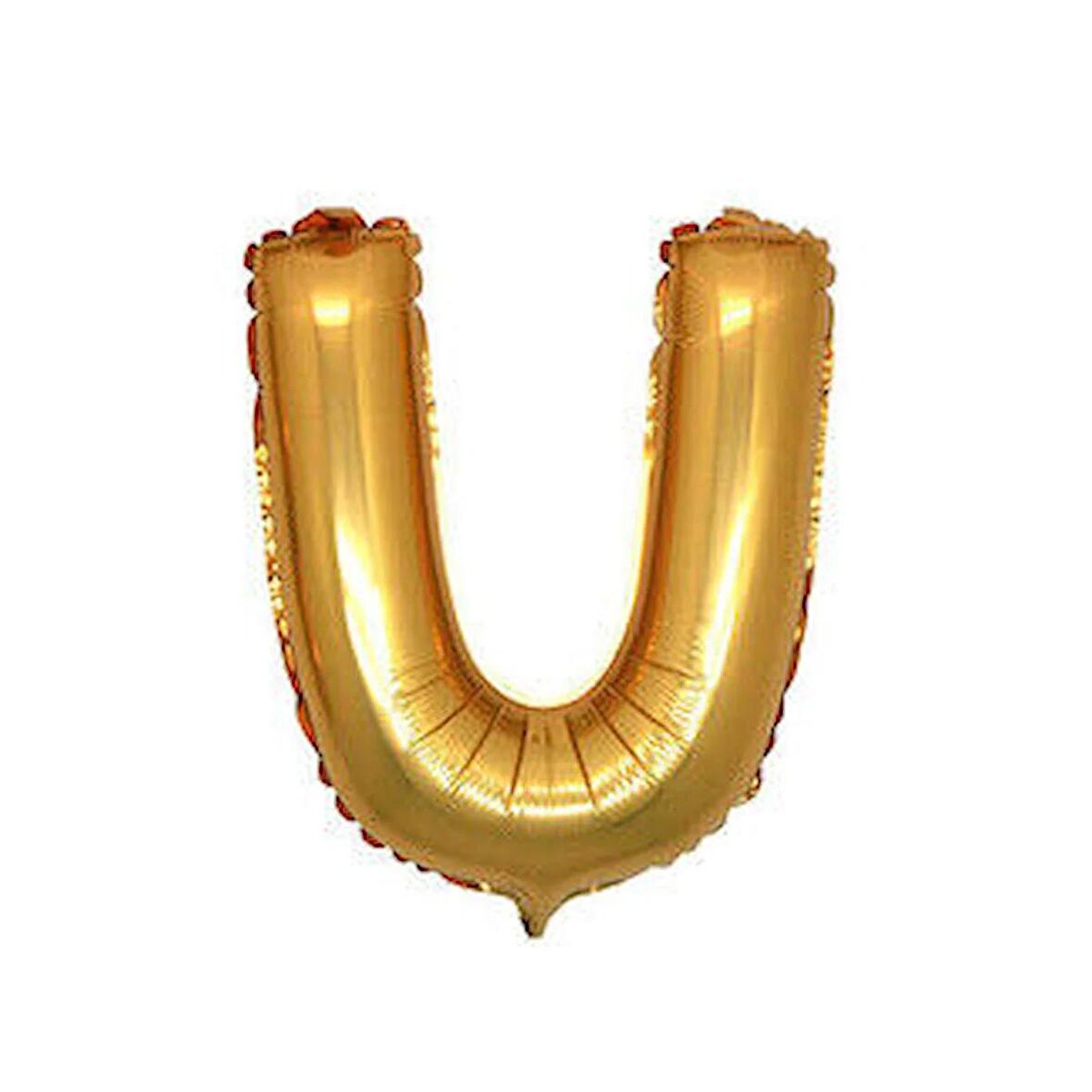 U Harfi Altın Folyo Balon 40 inch 90 cm