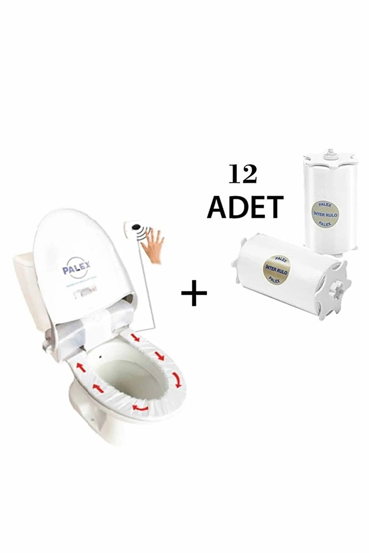 Palex Sensörlü Hijyenik Klozet Kapağı + 12 Adet Yedek Rulo
