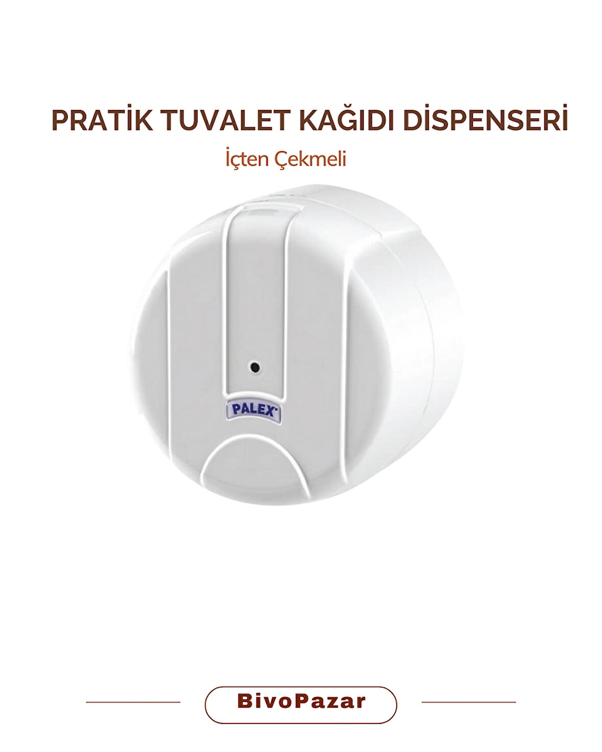 Pratik Tuvalet Kağıdı Dispenseri (İçten Çekmeli) Beyaz