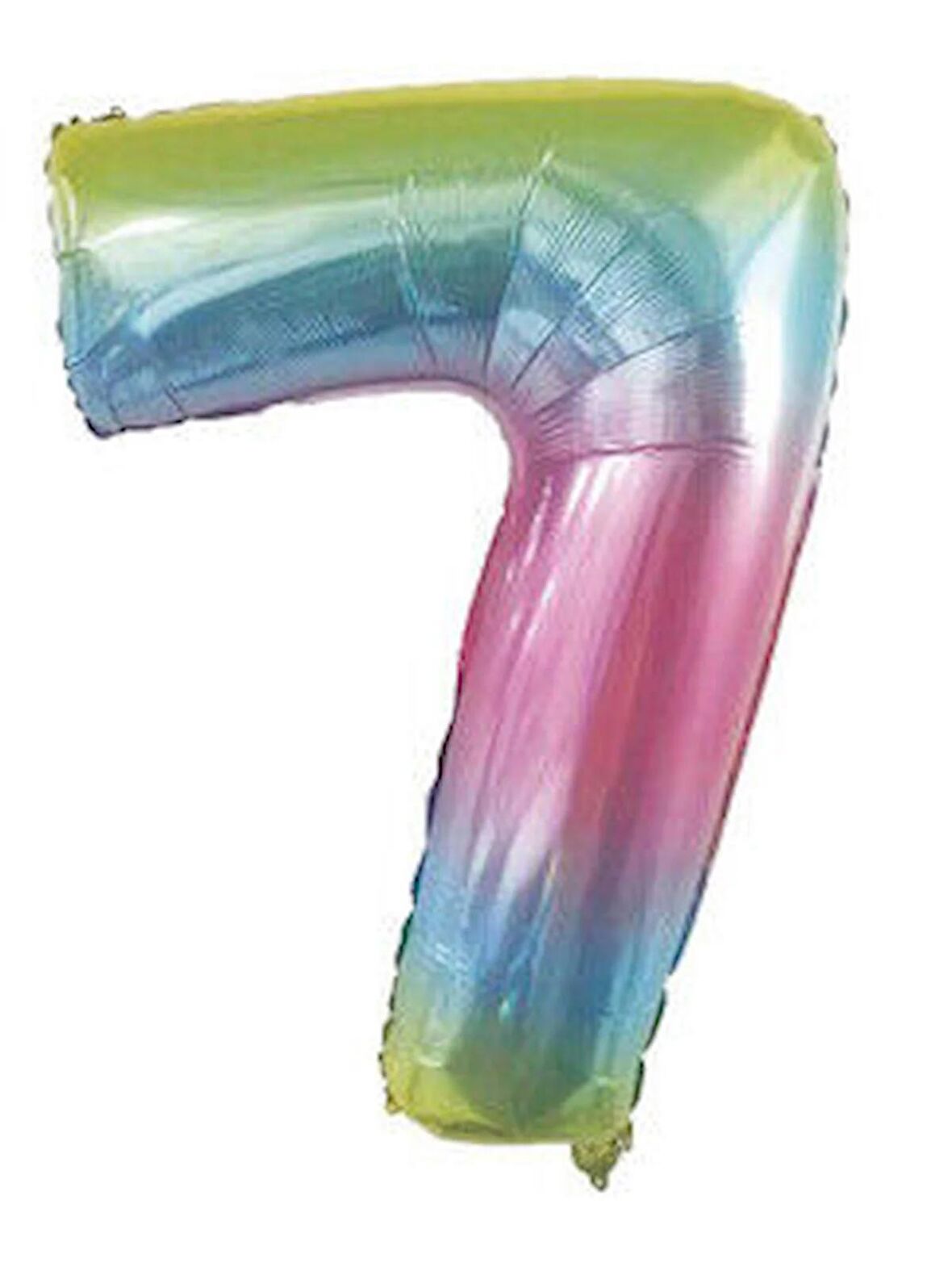  7 Rakamı Rengarenk Folyo Balon 40 Inch 90 Cm