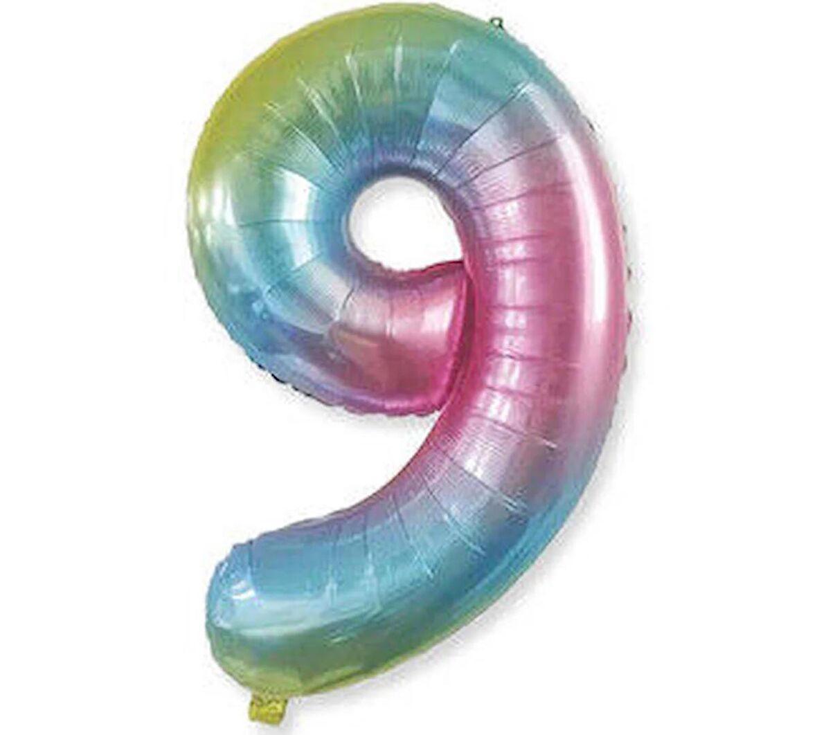 9 Rakamı Rengarenk Folyo Balon 40 Inch 90 Cm