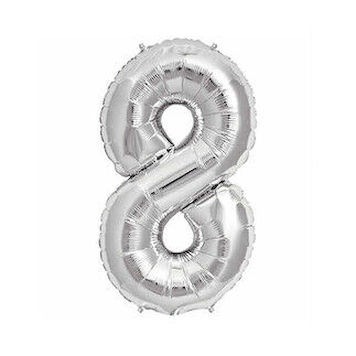 Benim Marifetlerim 8 Rakamı Gümüş Folyo Balon 40 Inch 90 cm