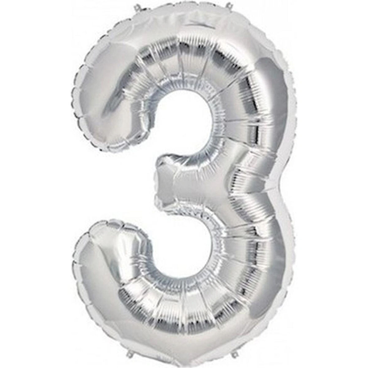 Benim Marifetlerim 3 Rakamı Gümüş Folyo Balon 34 inch 86 cm