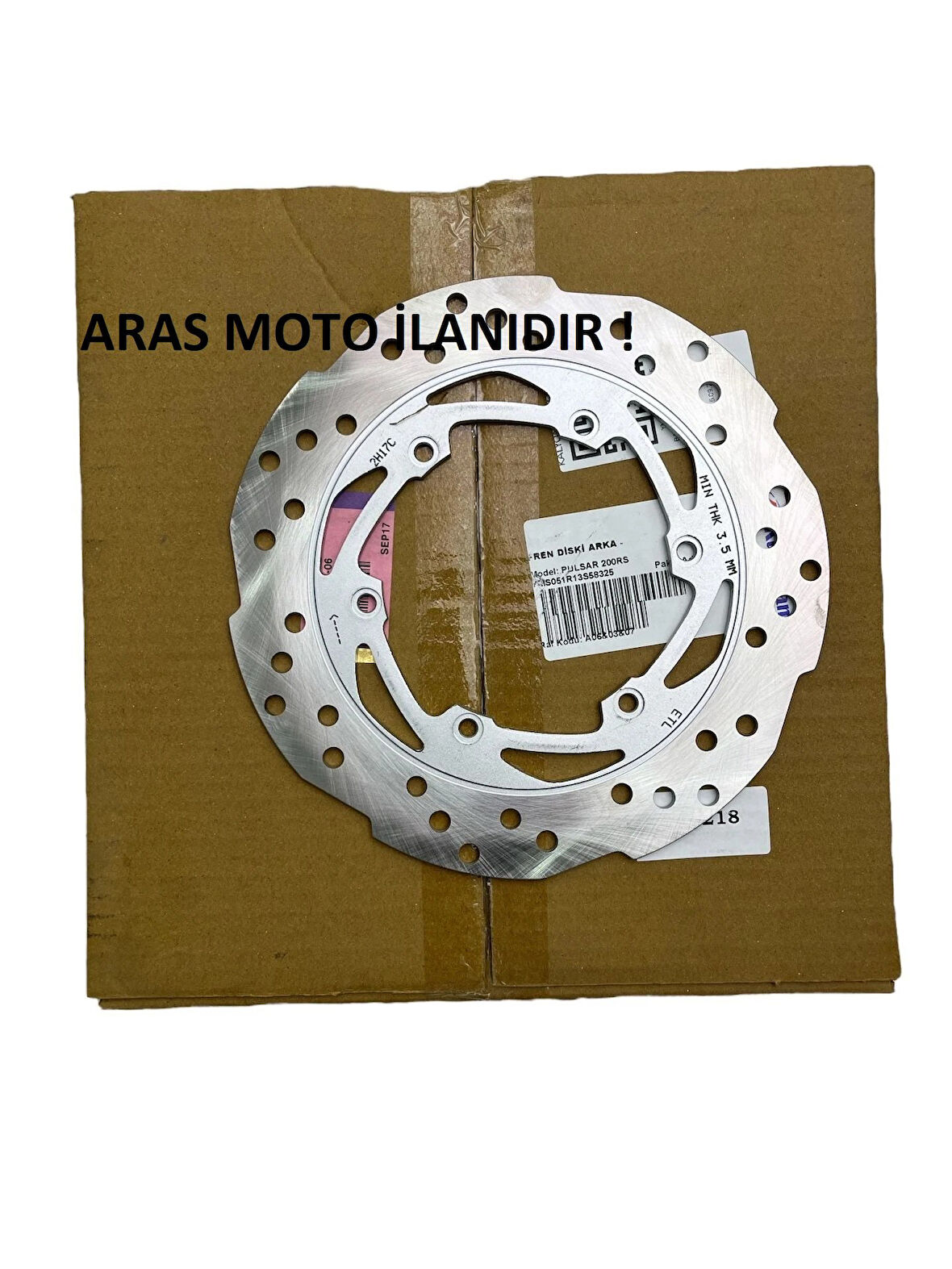 Bajaj Pulsar Ns 200 -Rs 200 Arka Fren Diski Orjinal ( Tüm Yıllara Uyumlu ) -Arasmoto