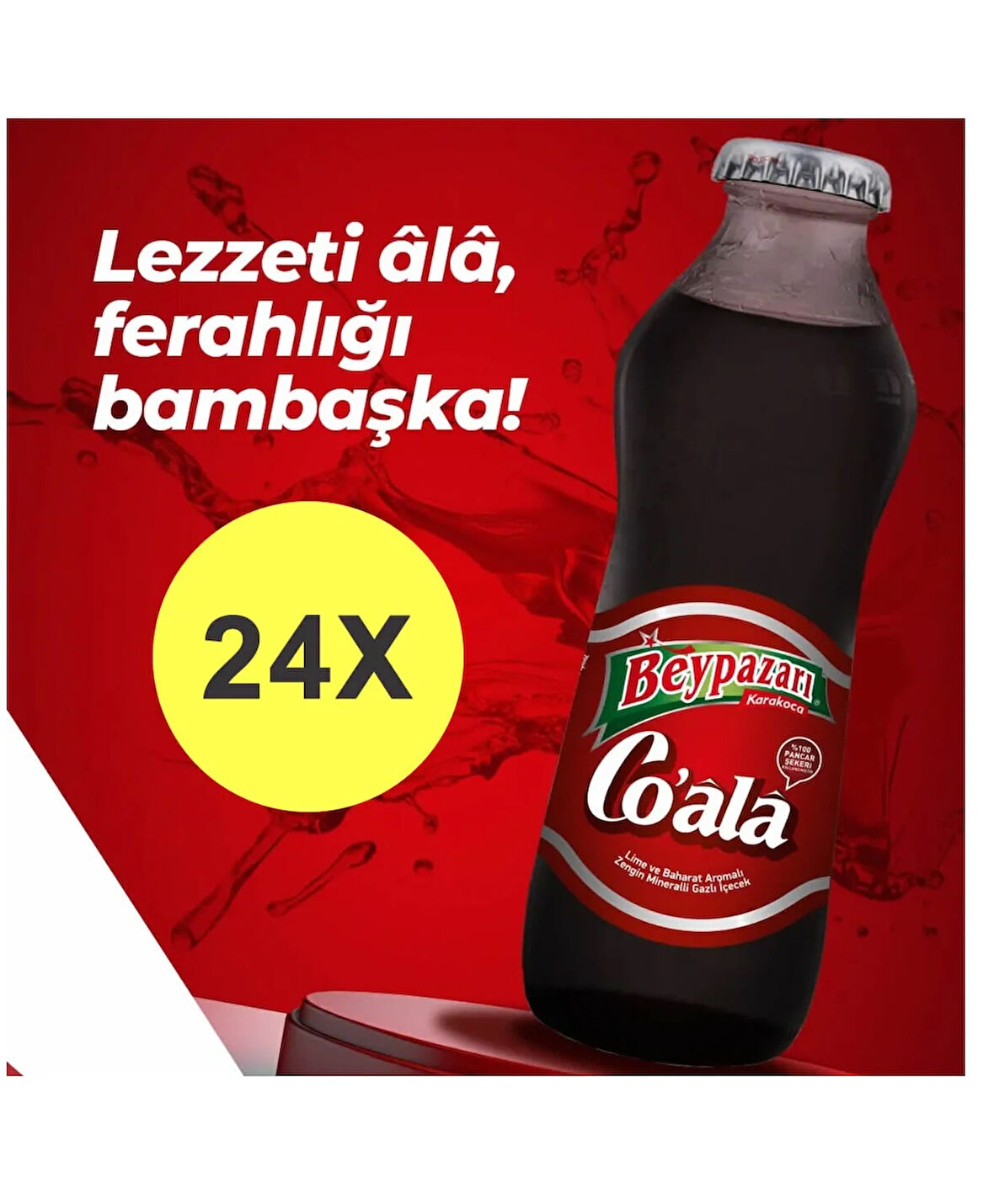 Beypazarı Co ala Lime ve Baharat Aromalı Maden Suyu 200 ML x 24 Adet