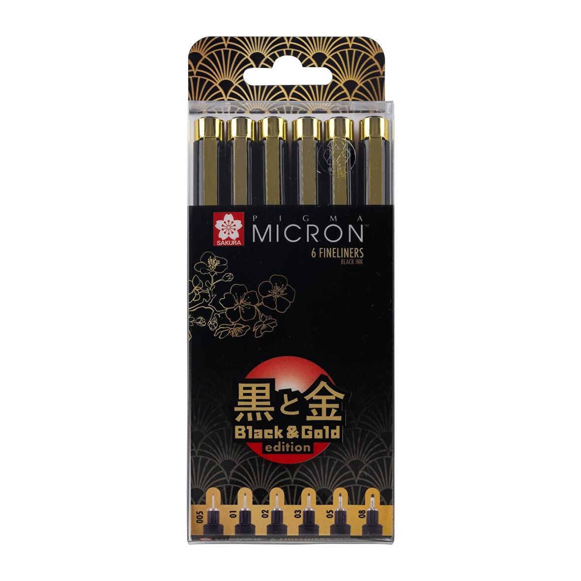 Sakura PİGMA MİCRON Teknik Kalem BLACK & GOLD EDITION SET 6'LI 