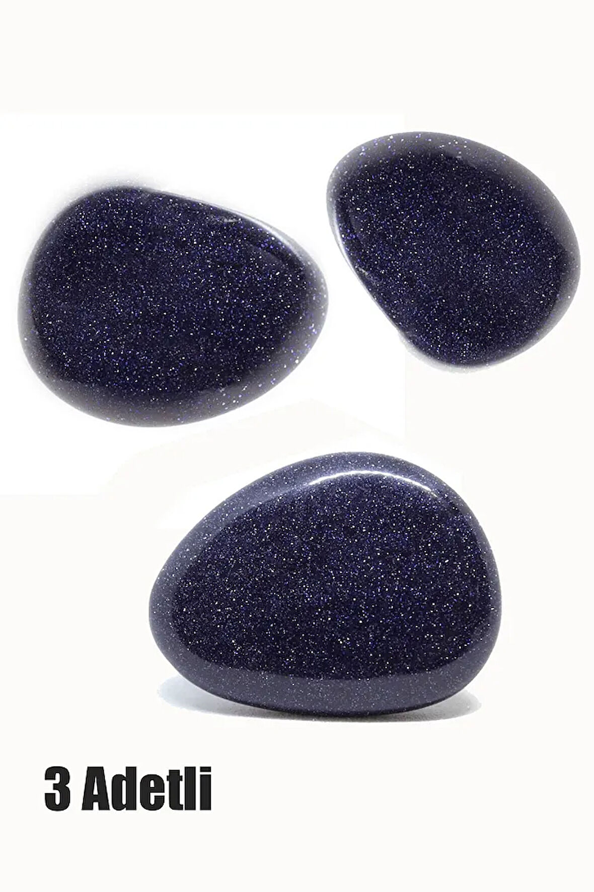 Sertifikalı Mavi Yıldız Taşı Doğal Taş Kütle (3 Adetli)