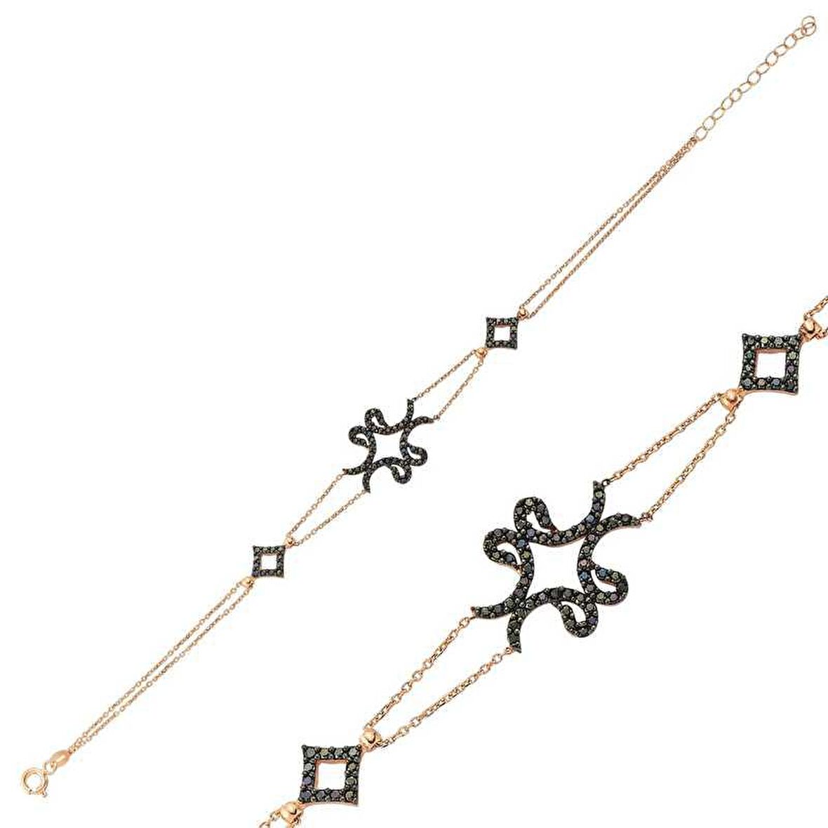 Gümüş Dört Vavlı Kadın Bileklik 