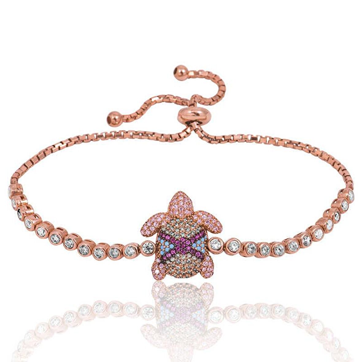 Gümüş Asansörlü Kaplumbağa Kadın Bileklik