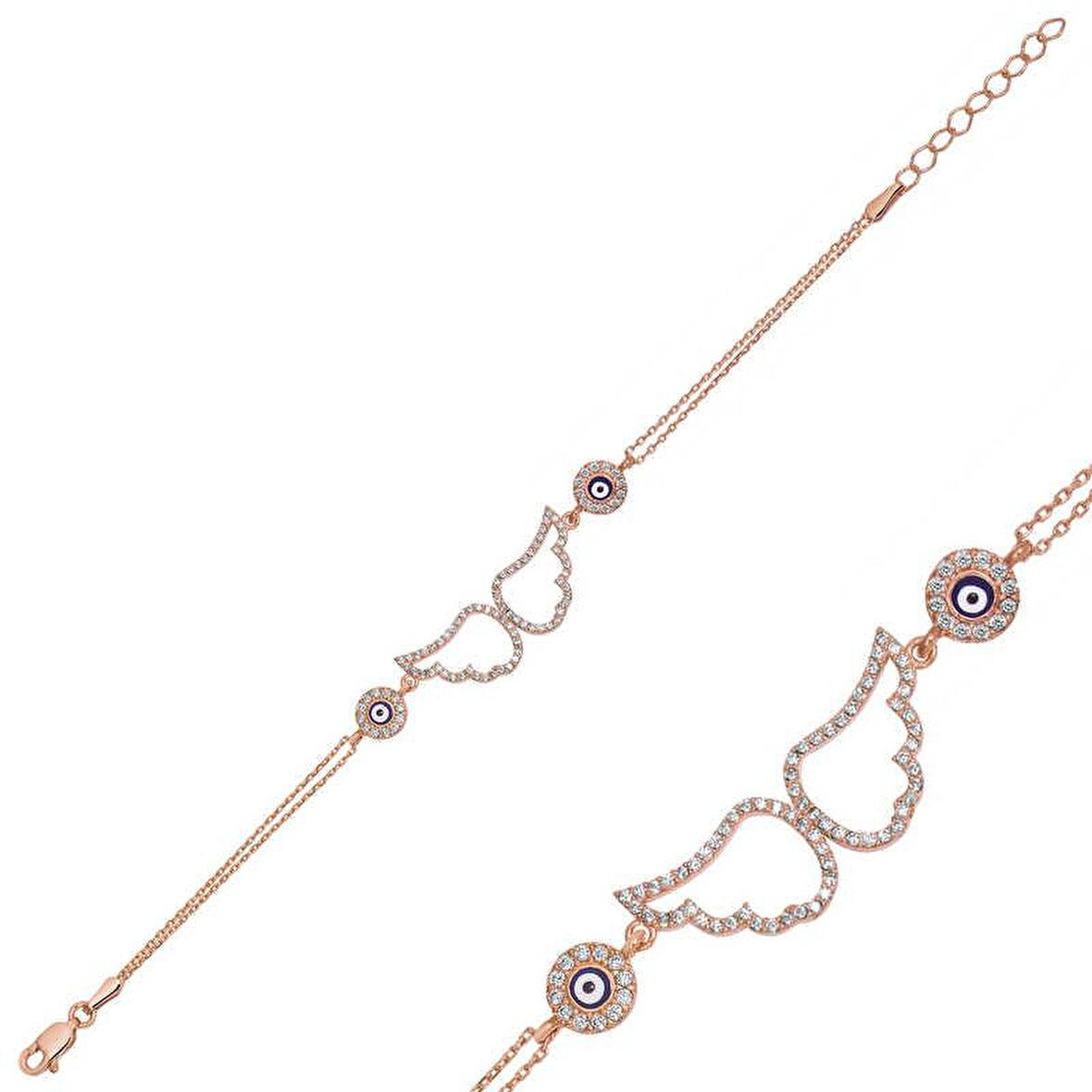 Gümüş Melek Kanadı Bileklik 