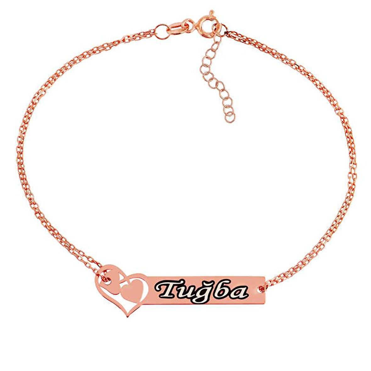 Gümüş Birleşen Kalpler İsimli Kadın Bileklik