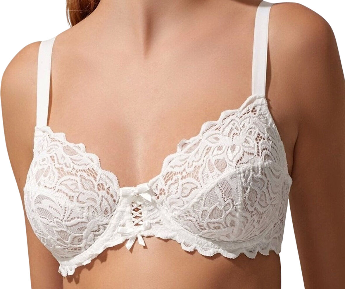 Nurteks 1050 Kadın Balenli Dantelli Toparlayıcı Sütyen