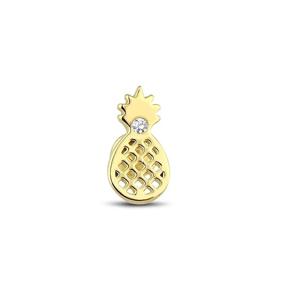 BARONİ Altın Ananas Tragus Küpe