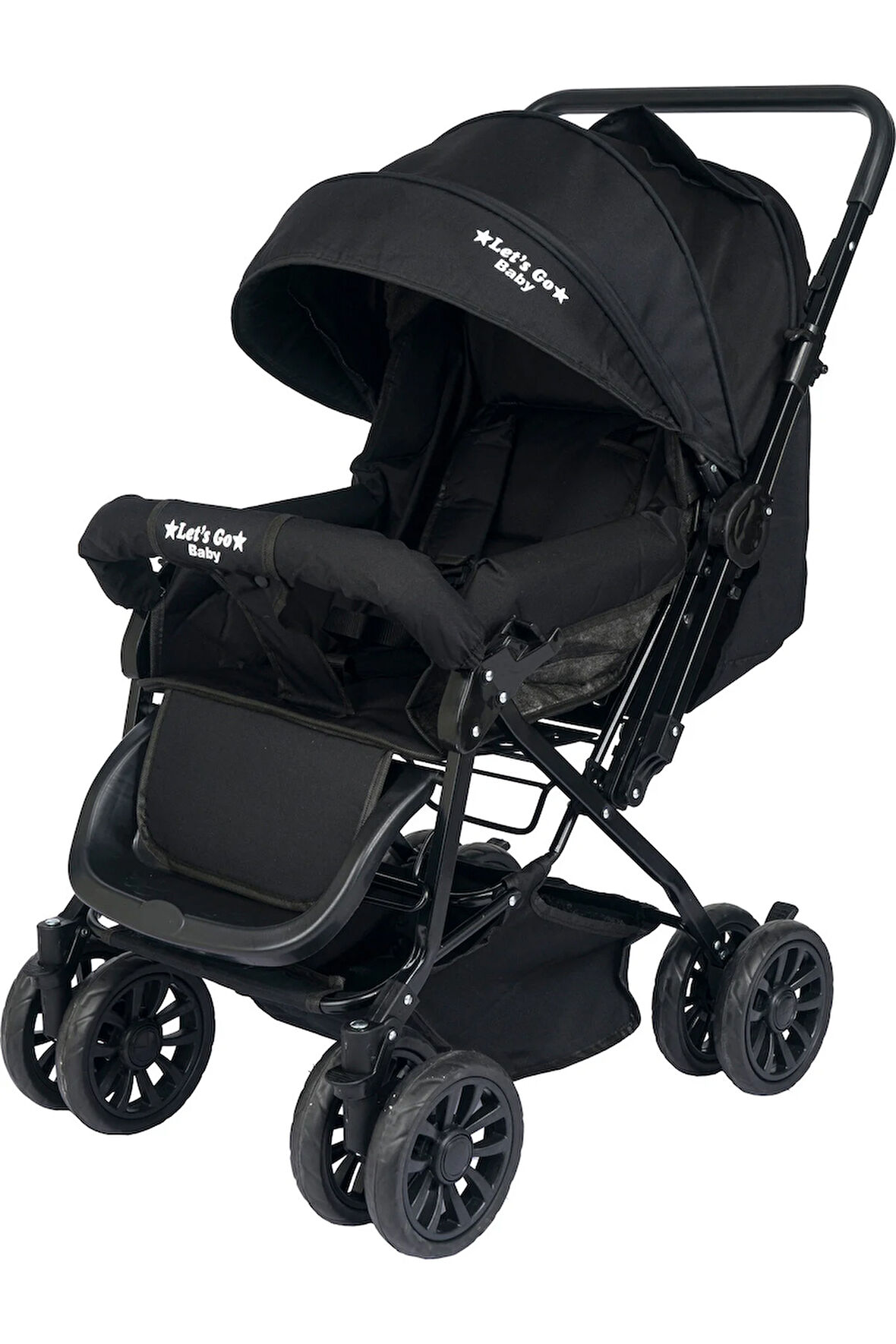 Berre Ergonomik Katlanabilir Konforlu Bebek Arabası Siyah Bebek Puset