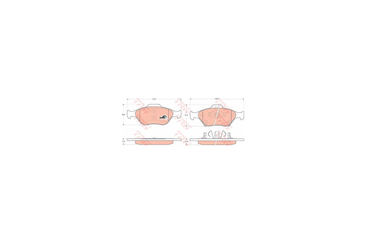 Toyota Yaris Ön Fren Balata (2005-2020) 1.0, 1.3, 1.5, 1.4 044650D050
