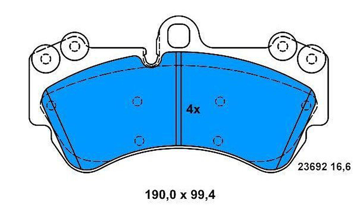 Volkswagen Touareg Ön Fren Balata (2002-2007) 3.2 7L0698151