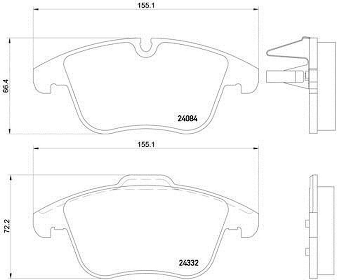 Peugeot 508 Ön Fren Balata (2010-2014) 2.0 HDI, 1.6 L THP 425403