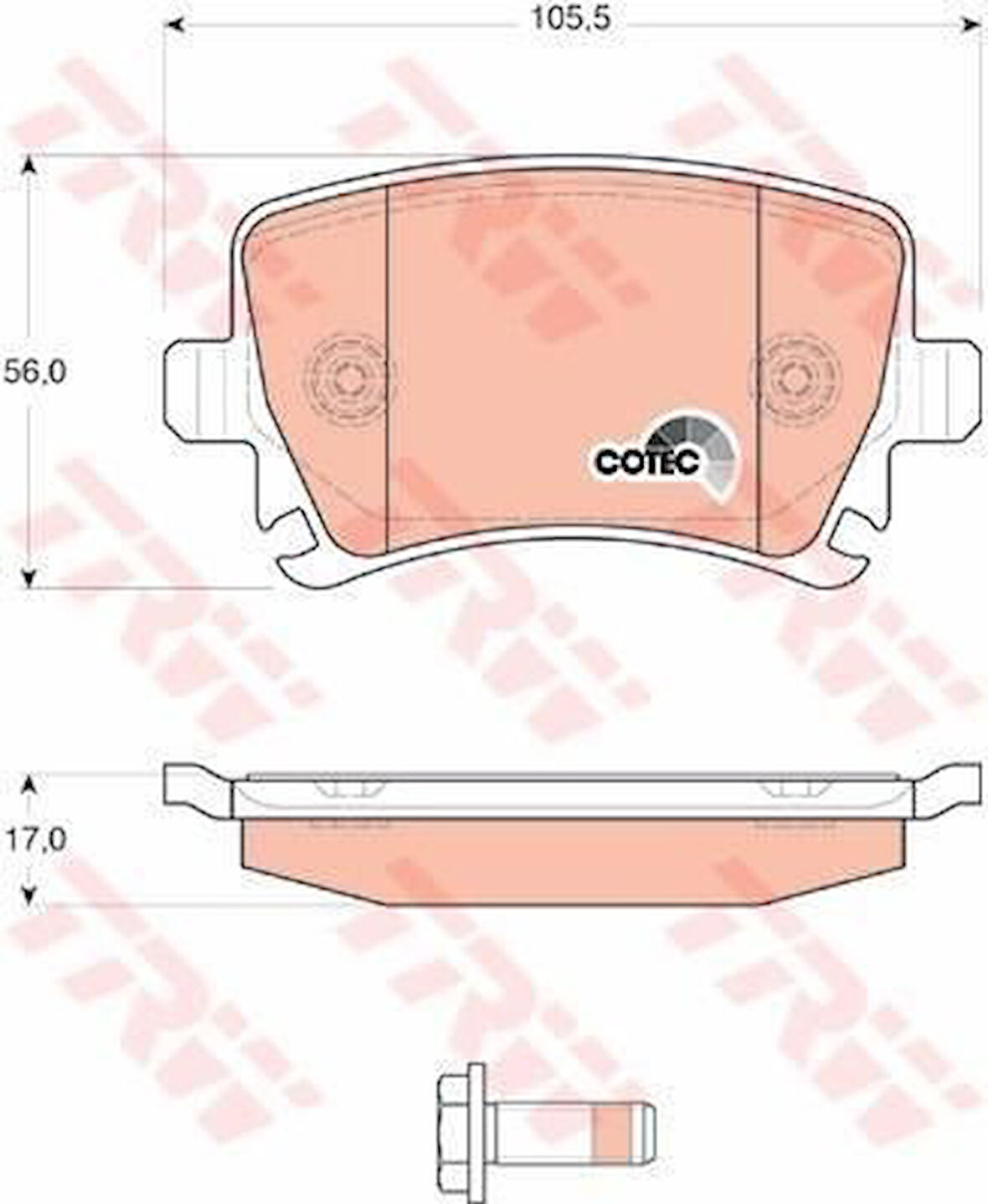 Audi A3 Arka Fren Balatasi (2003-2008) 2.0 1K0698451D
