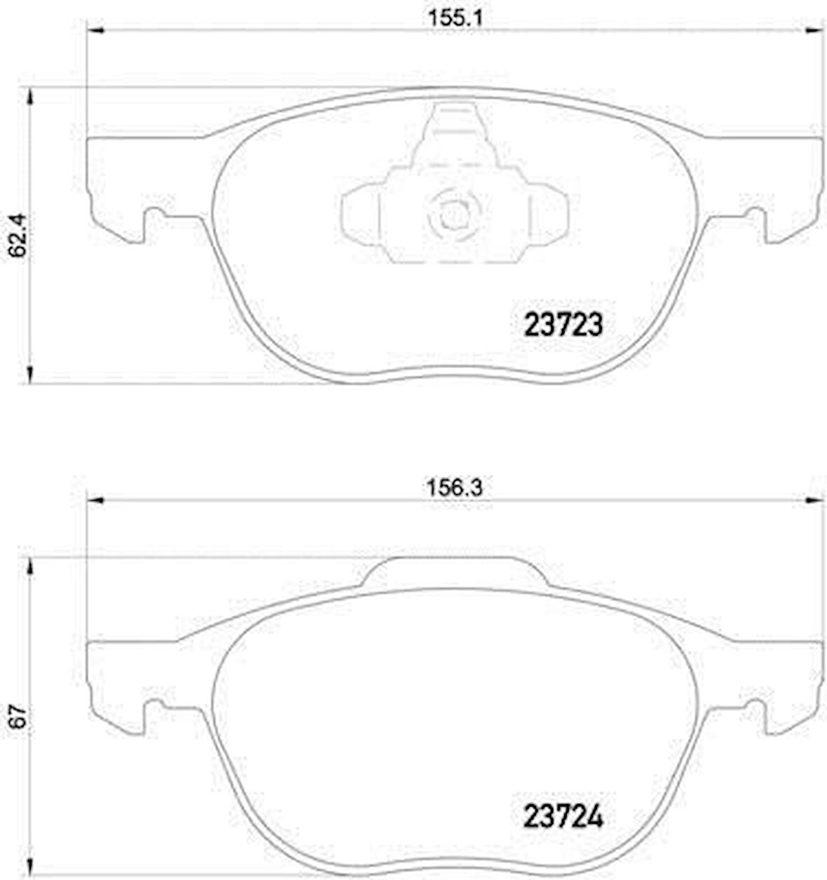 Mazda 5 Ön Fren Balata (2005-2010) 2.0 3M5J2K021AB