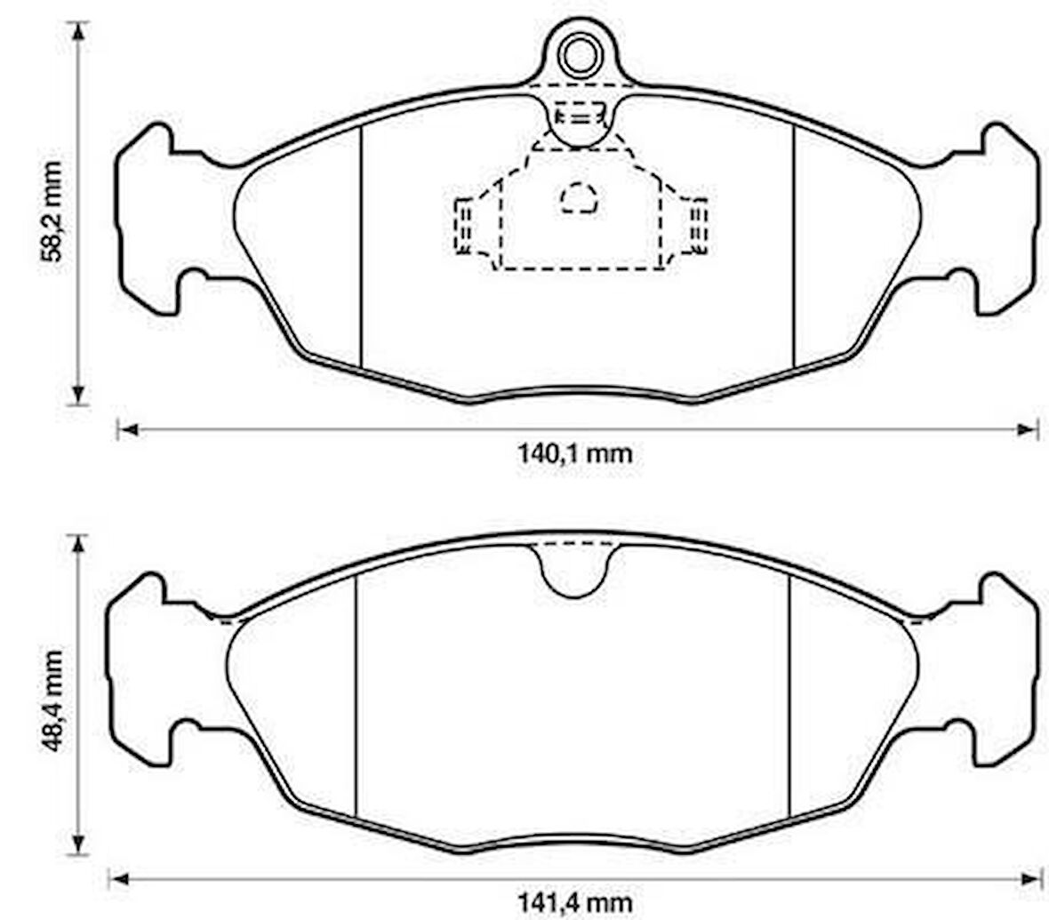 Opel Astra Ön Fren Balata (1994-1999) 1.4 1605087