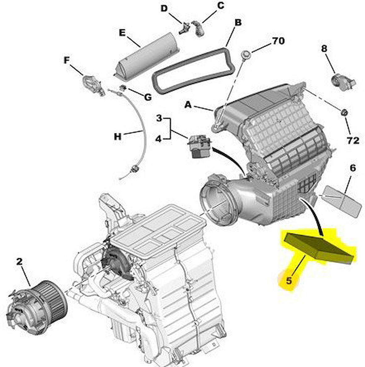 Citroen C1 Polen Filitresi (2014-2017) 1.0 B000975480