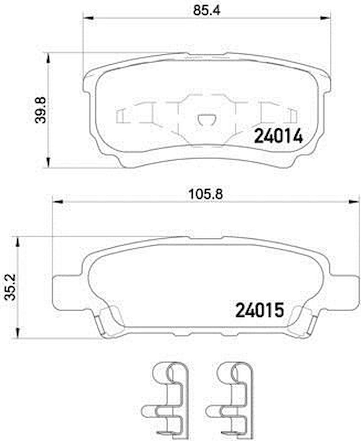 Mitsubishi Lancer Arka Fren Balatasi (2003-2012) 1.5, 1.6, 1.8 4605A479