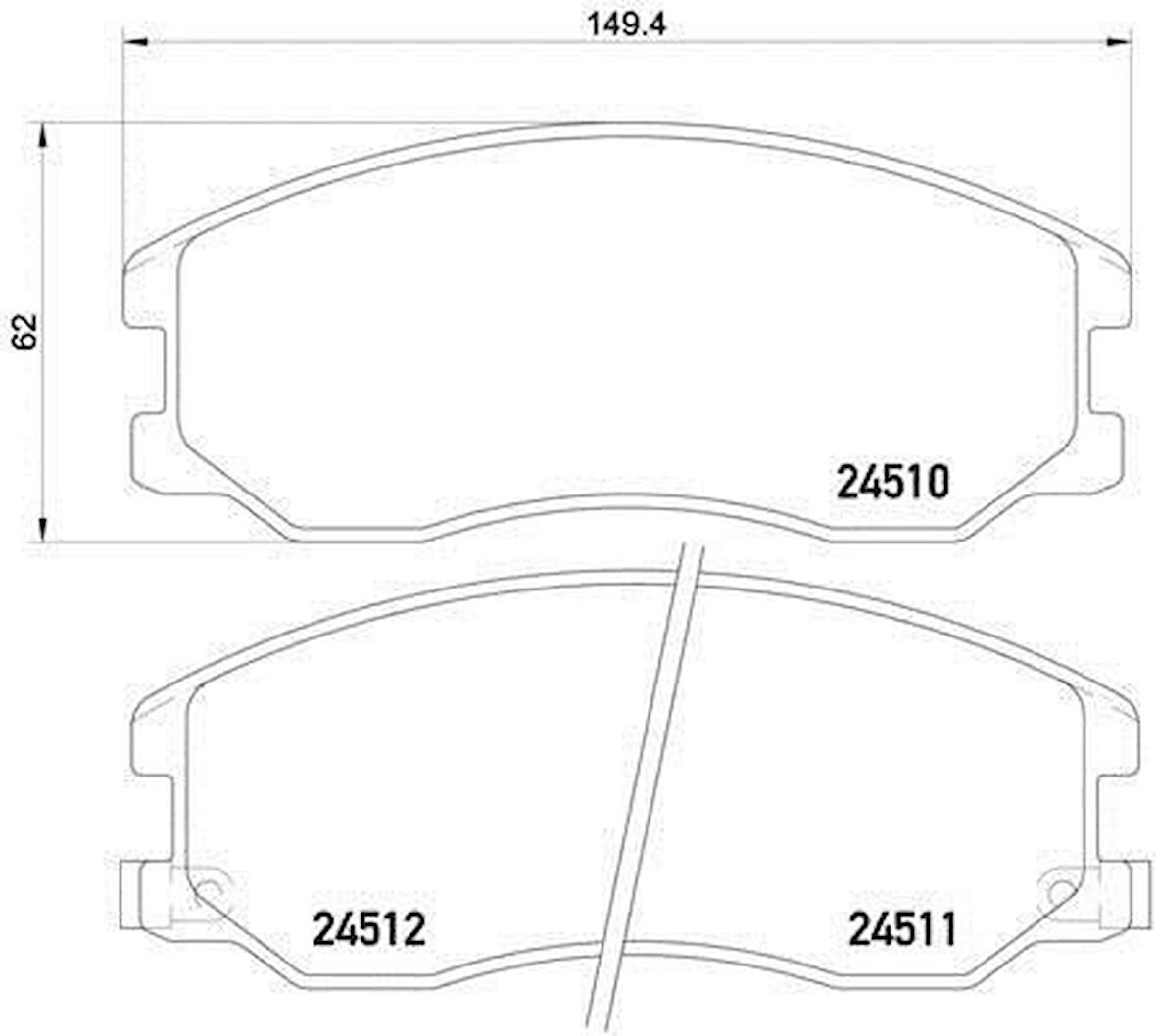 Chevrolet Captiva Ön Fren Balata (2006-2014) 2.0 96626070