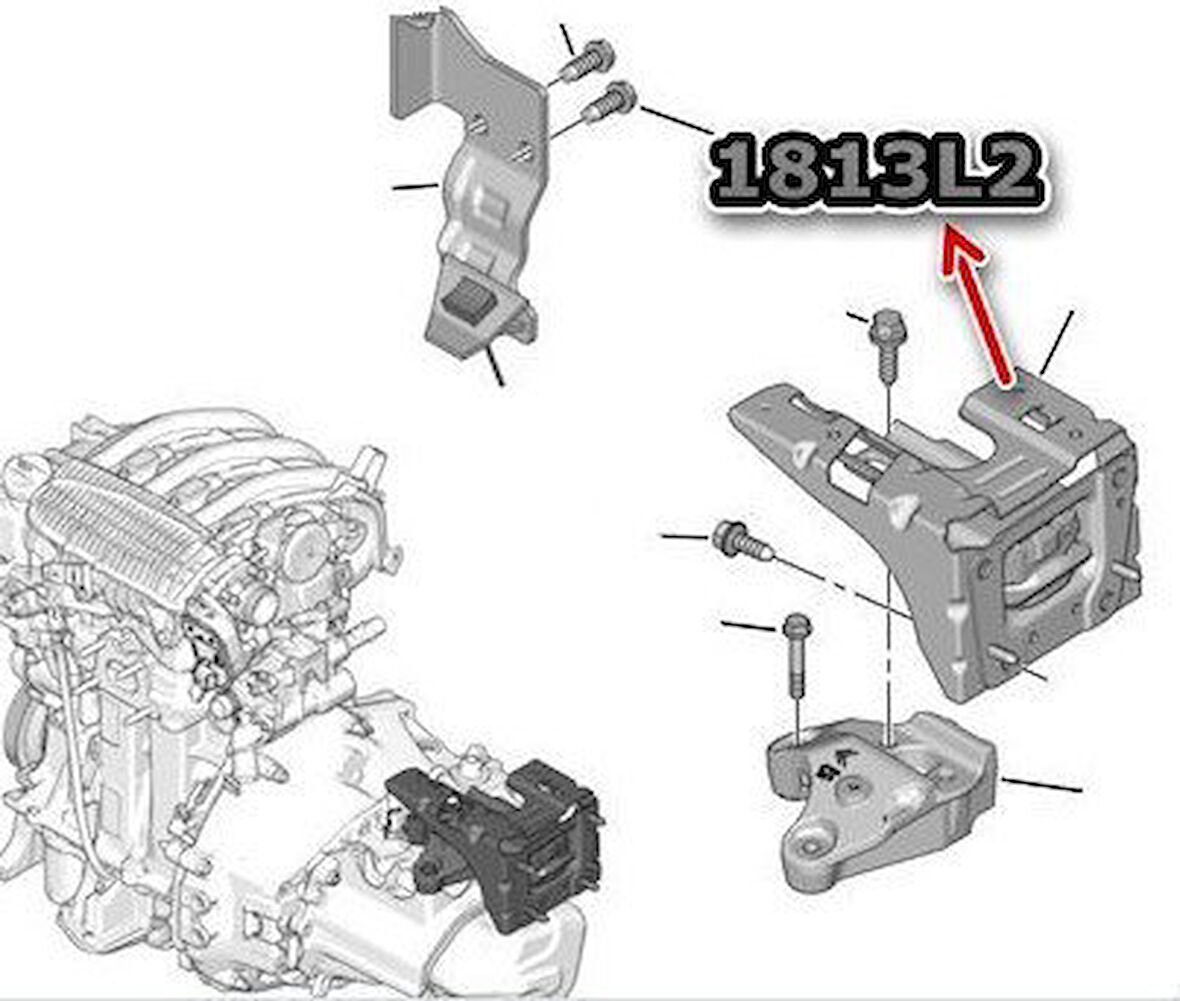 Peugeot 301 Motor Takoz Sol (2012-2020) 1.2 VTI, 1.6 VTI 9810216980