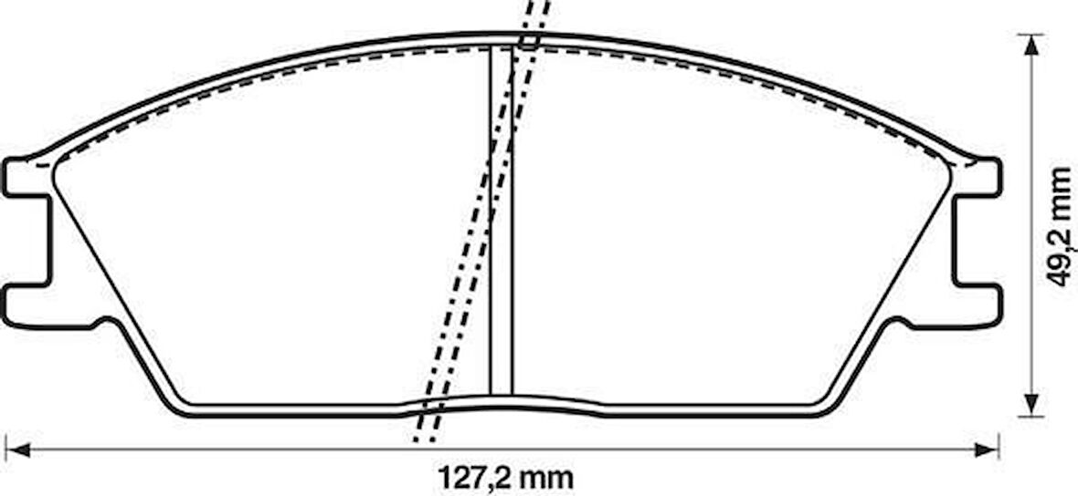 Hyundai Accent Ön Fren Balata (1994-2006) 1.3, 1.5, 1.6, 1.5 CRDI 5810122A10